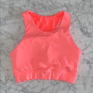 P’tula peachy pink cropped sports bra
